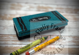 Crayon themed desk items
