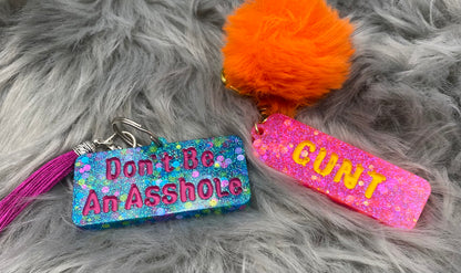 Naughty words keychain (large)