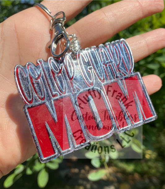 Colorguard Mom Acrylic Keychain