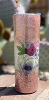 Rustic floral rose gold