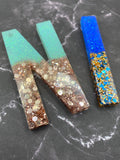 Resin letter keychain