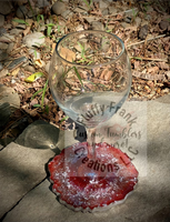 Leopard opal wine glass