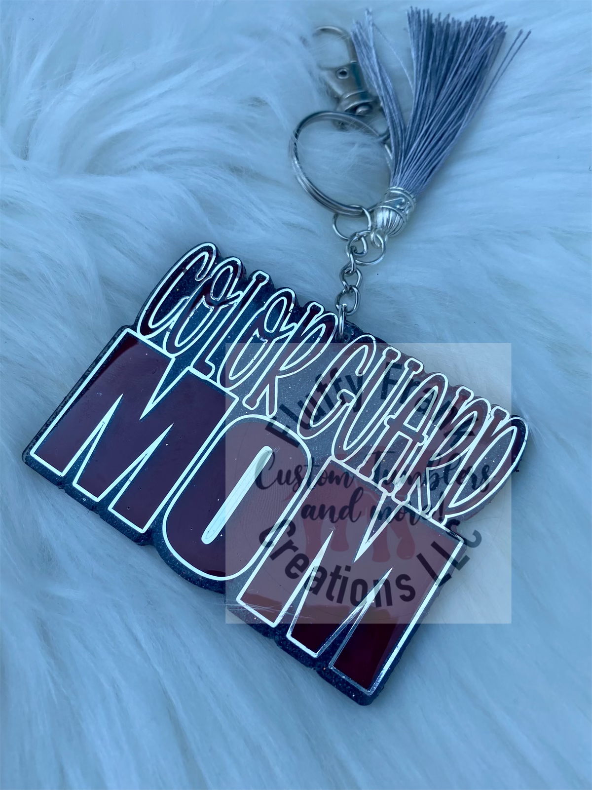 Colorguard Mom Acrylic Keychain