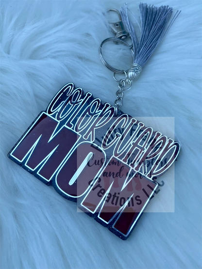 Colorguard Mom Acrylic Keychain