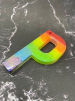 Resin letter keychain