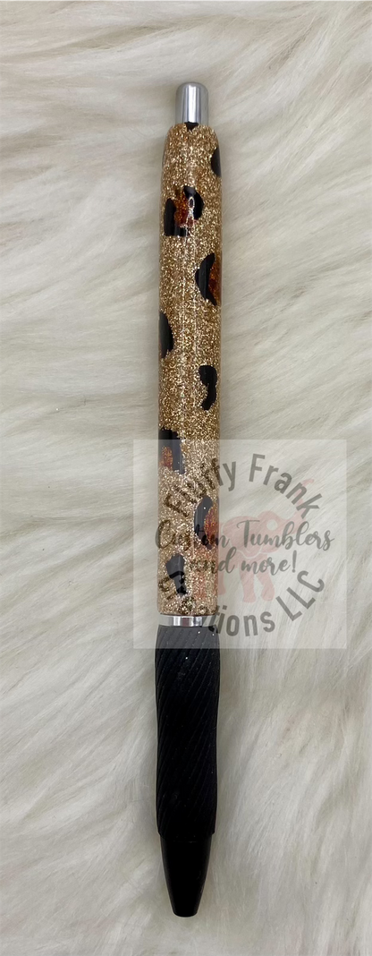 Leopard Glitter Pen