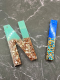 Resin letter keychain